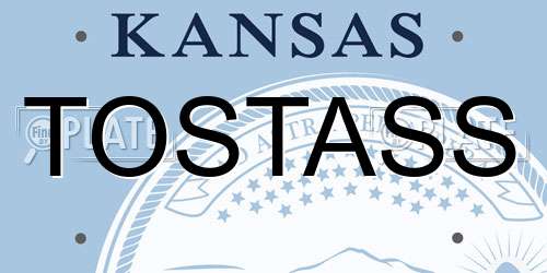 TOSTASS Kansas License Plate