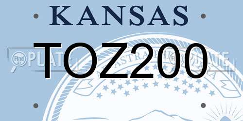 TOZ200 Kansas License Plate