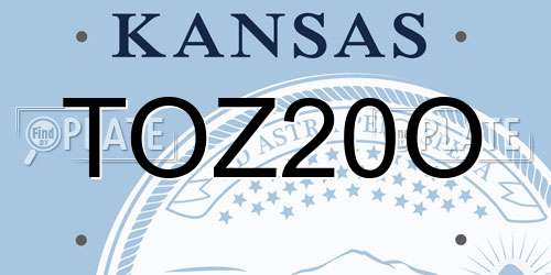 TOZ20O Kansas License Plate