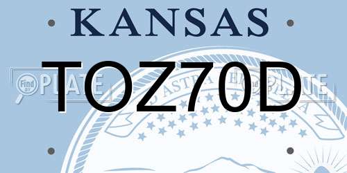 TOZ70D Kansas License Plate