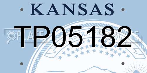 TP05182 Kansas License Plate