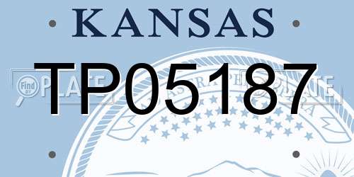 TP05187 Kansas License Plate