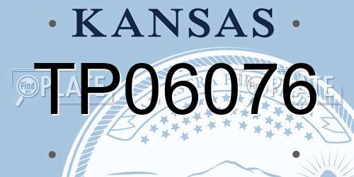 TP06076 Kansas License Plate