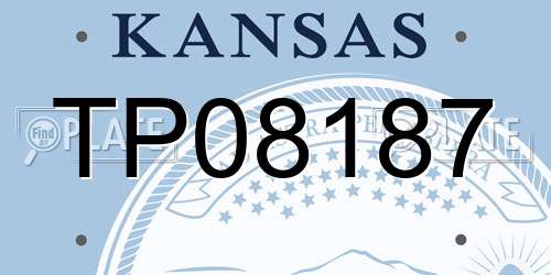TP08187 Kansas License Plate