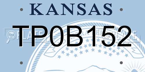 TP0B152 Kansas License Plate