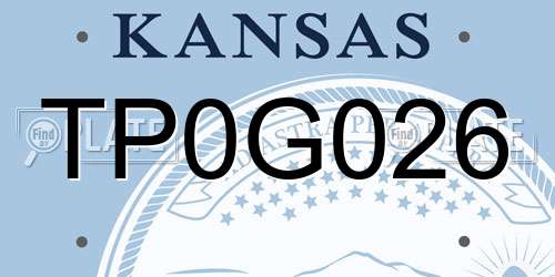 TP0G026 Kansas License Plate