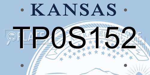 TP0S152 Kansas License Plate