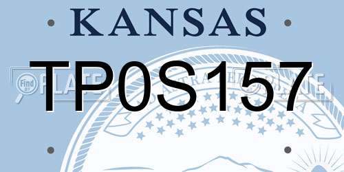 TP0S157 Kansas License Plate