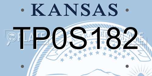 TP0S182 Kansas License Plate