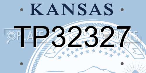 TP32327 Kansas License Plate