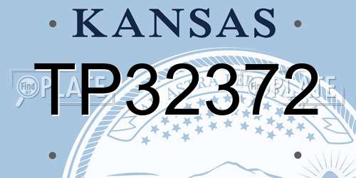 TP32372 Kansas License Plate
