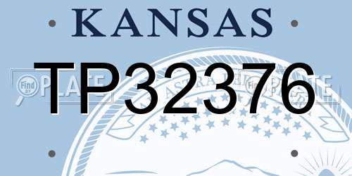 TP32376 Kansas License Plate
