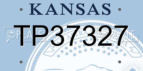 TP37327 Kansas License Plate