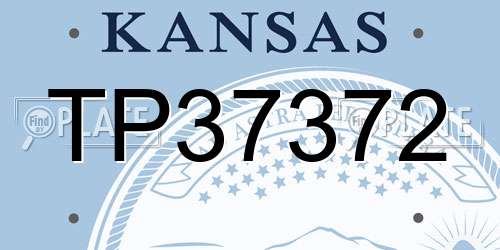TP37372 Kansas License Plate