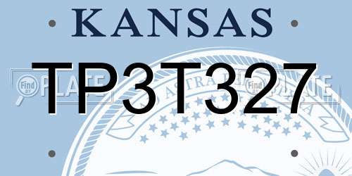 TP3T327 Kansas License Plate