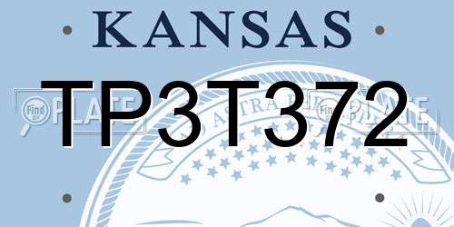 TP3T372 Kansas License Plate