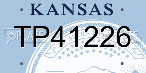 TP41226 Kansas License Plate