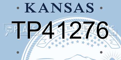TP41276 Kansas License Plate