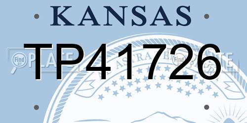 TP41726 Kansas License Plate