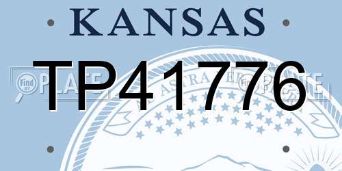 TP41776 Kansas License Plate
