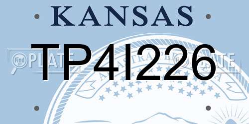 TP4I226 Kansas License Plate