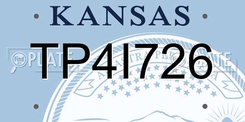 TP4I726 Kansas License Plate