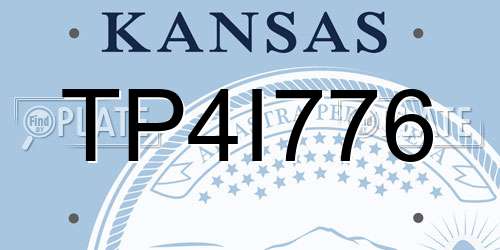 TP4I776 Kansas License Plate