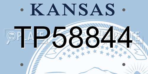 TP58844 Kansas License Plate