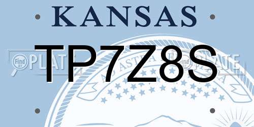 TP7Z8S Kansas License Plate
