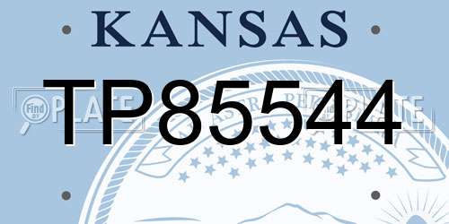 TP85544 Kansas License Plate