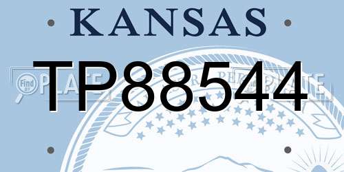 TP88544 Kansas License Plate