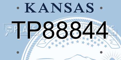 TP88844 Kansas License Plate