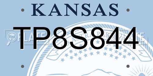 TP8S844 Kansas License Plate