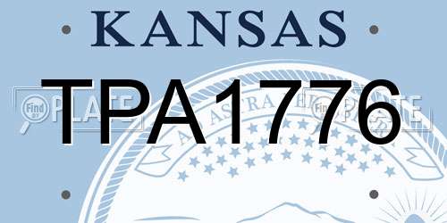 TPA1776 Kansas License Plate