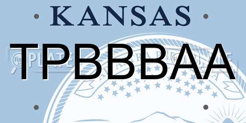 TPBBBAA Kansas License Plate