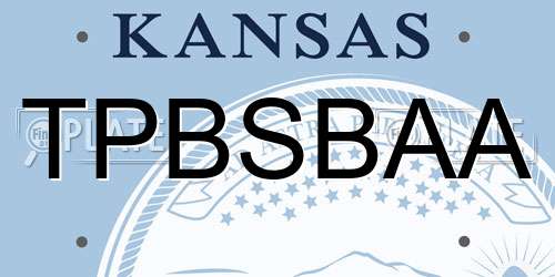 TPBSBAA Kansas License Plate