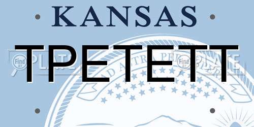 TPETETT Kansas License Plate