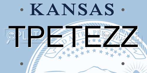 TPETEZZ Kansas License Plate