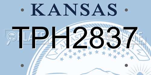 TPH2837 Kansas License Plate