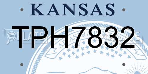 TPH7832 Kansas License Plate