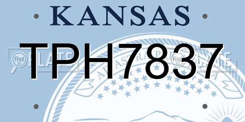 TPH7837 Kansas License Plate