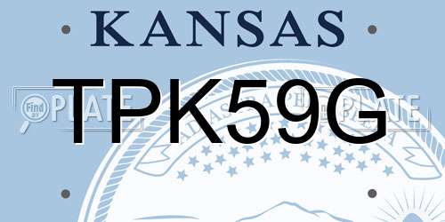 TPK59G Kansas License Plate