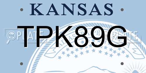 TPK89G Kansas License Plate