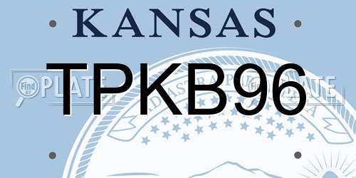 TPKB96 Kansas License Plate