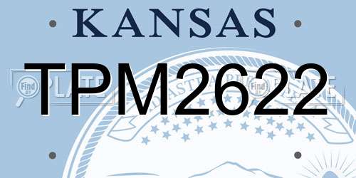 TPM2622 Kansas License Plate