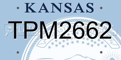 TPM2662 Kansas License Plate