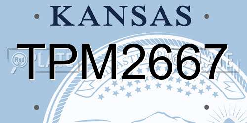 TPM2667 Kansas License Plate