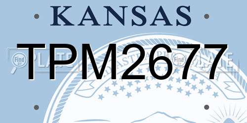 TPM2677 Kansas License Plate