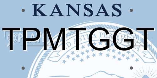 TPMTGGT Kansas License Plate