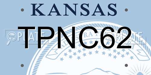 TPNC62 Kansas License Plate